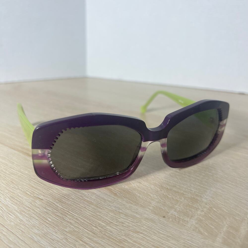 L.A. Eyeworks Calcutta 213 Sunglasses FRAMES ONLY Purple Green Oversized